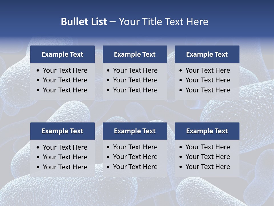 A Group Of Blue And White Cells Powerpoint Presentation PowerPoint Template