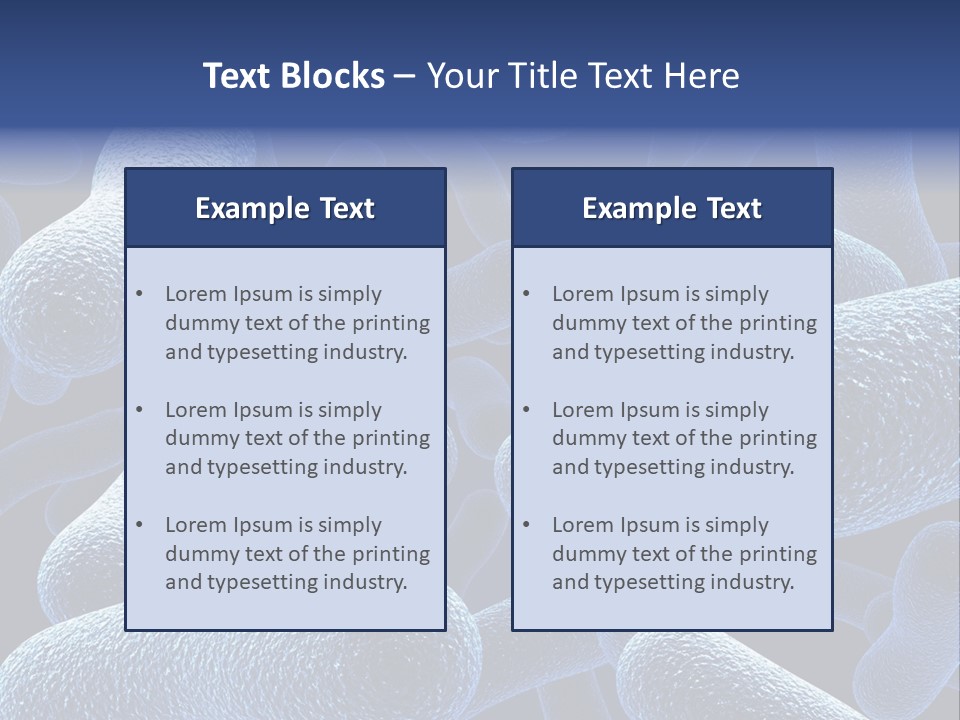 A Group Of Blue And White Cells Powerpoint Presentation PowerPoint Template