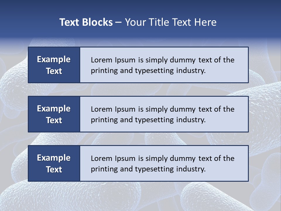 A Group Of Blue And White Cells Powerpoint Presentation PowerPoint Template