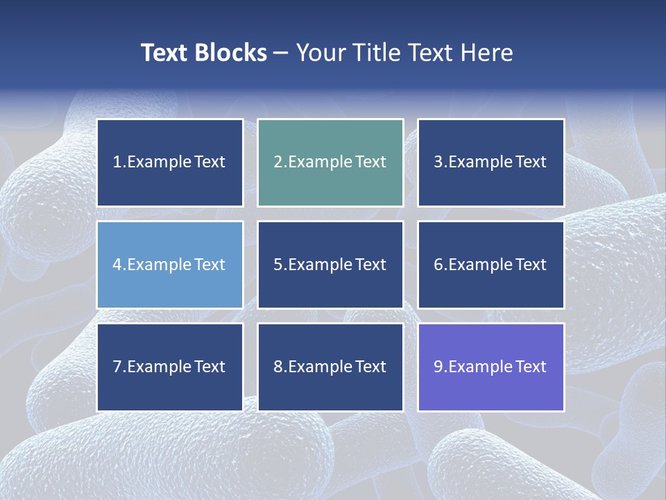 A Group Of Blue And White Cells Powerpoint Presentation PowerPoint Template
