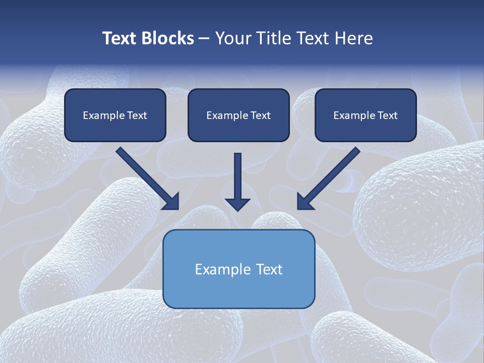 A Group Of Blue And White Cells Powerpoint Presentation PowerPoint Template