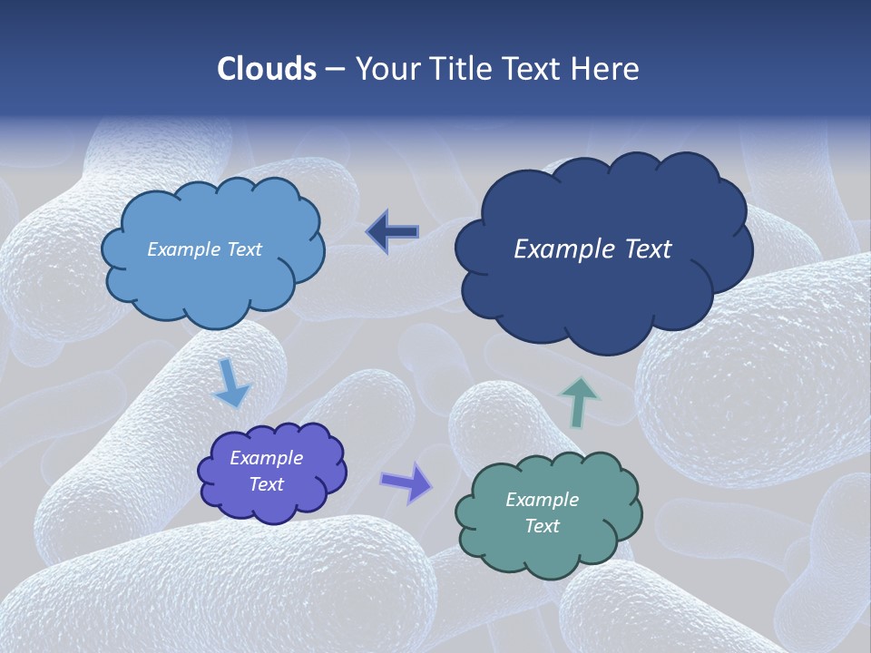 A Group Of Blue And White Cells Powerpoint Presentation PowerPoint Template