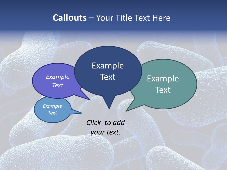 A Group Of Blue And White Cells Powerpoint Presentation PowerPoint Template