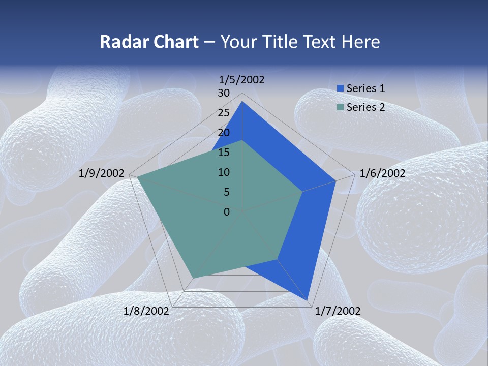 A Group Of Blue And White Cells Powerpoint Presentation PowerPoint Template