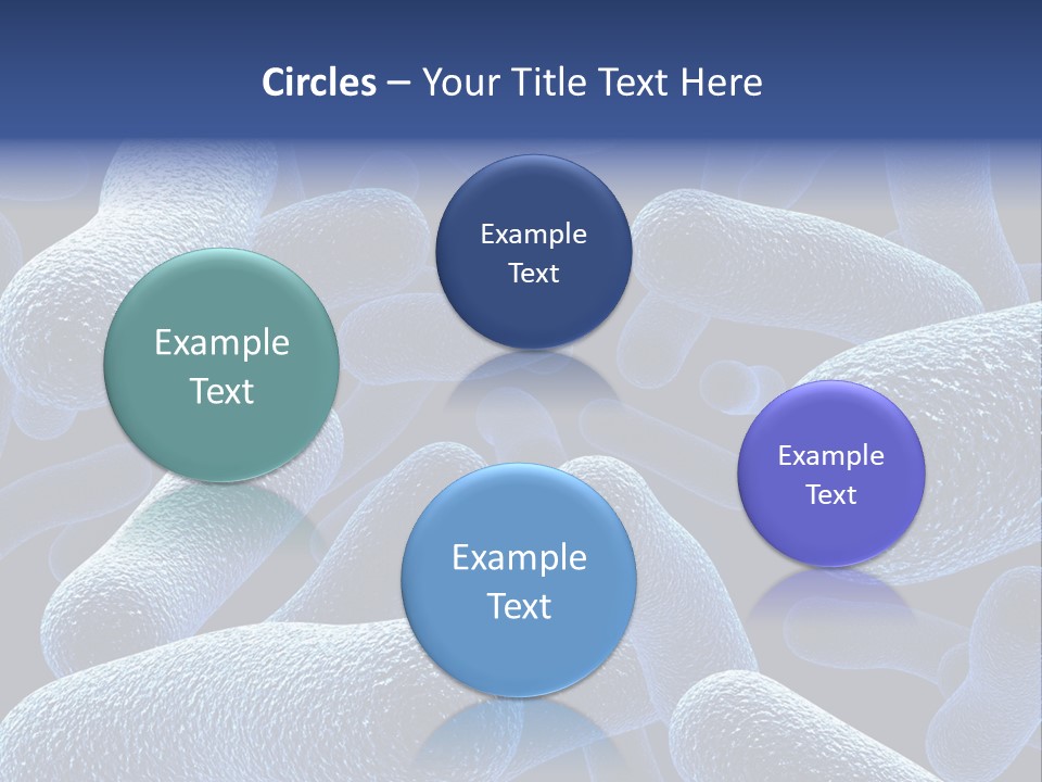 A Group Of Blue And White Cells Powerpoint Presentation PowerPoint Template