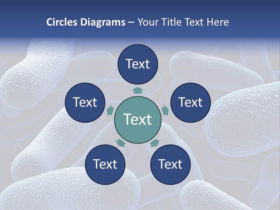 A Group Of Blue And White Cells Powerpoint Presentation PowerPoint Template