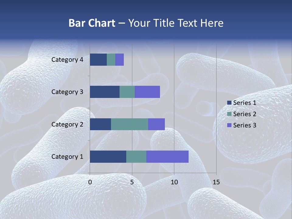 A Group Of Blue And White Cells Powerpoint Presentation PowerPoint Template