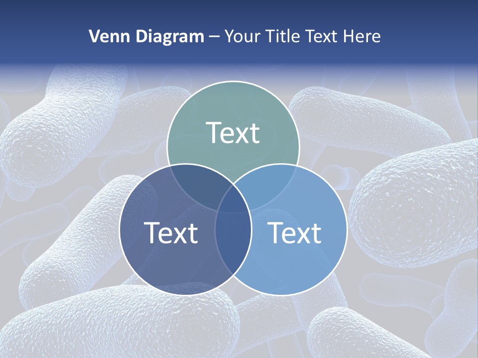 A Group Of Blue And White Cells Powerpoint Presentation PowerPoint Template