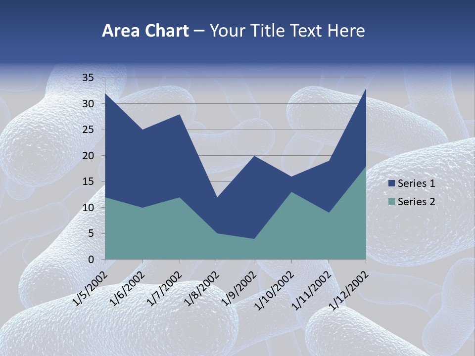 A Group Of Blue And White Cells Powerpoint Presentation PowerPoint Template