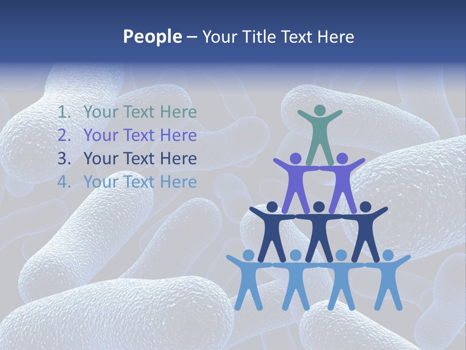 A Group Of Blue And White Cells Powerpoint Presentation PowerPoint Template