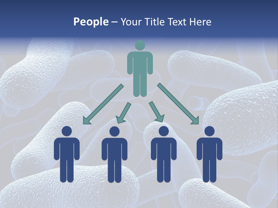 A Group Of Blue And White Cells Powerpoint Presentation PowerPoint Template