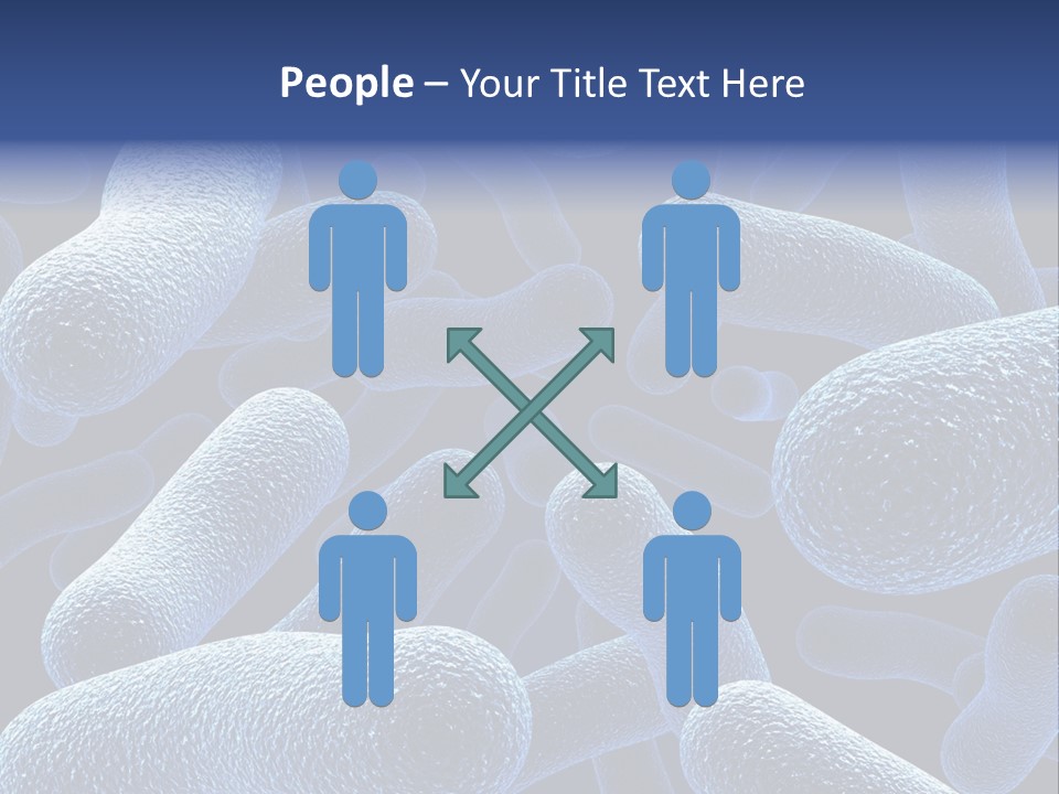 A Group Of Blue And White Cells Powerpoint Presentation PowerPoint Template