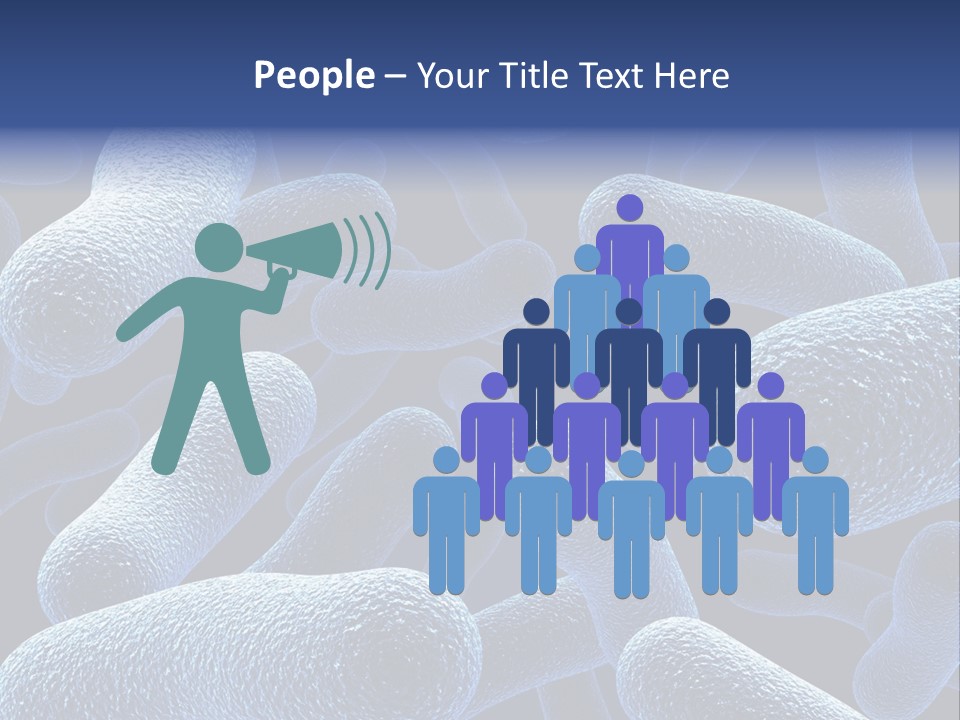 A Group Of Blue And White Cells Powerpoint Presentation PowerPoint Template