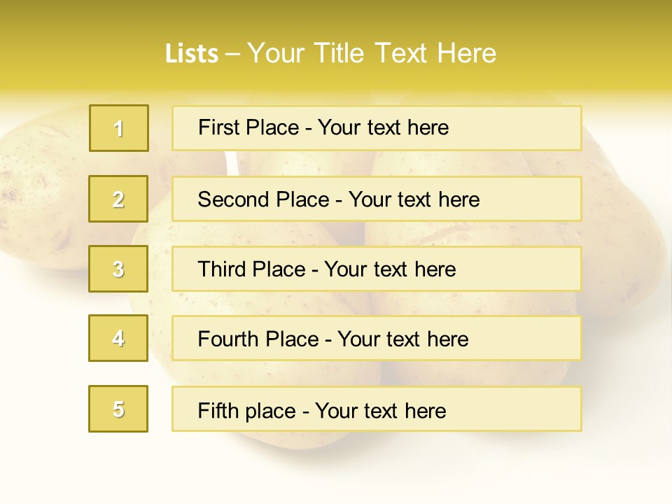White Foodstuff Health PowerPoint Template