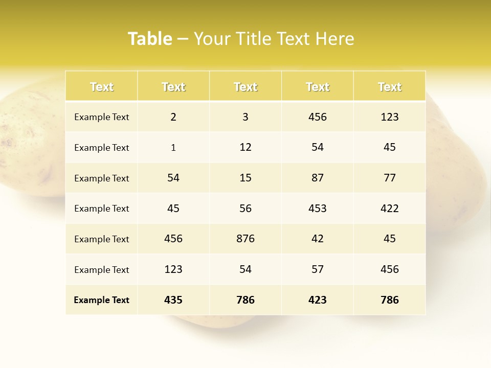 White Foodstuff Health PowerPoint Template