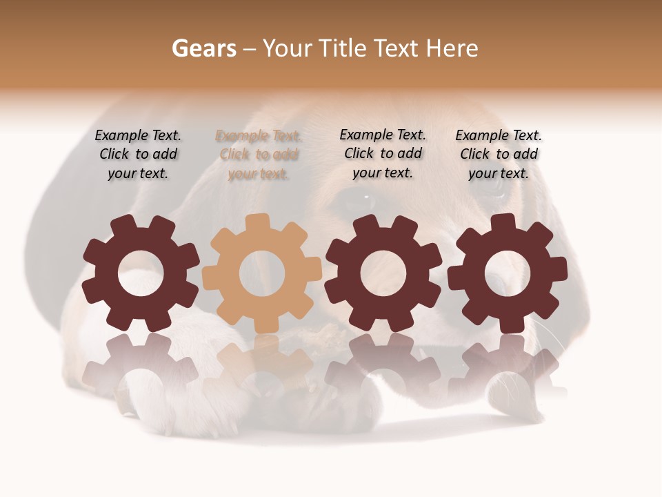 A Dog Laying Down With A Bone In Its Mouth PowerPoint Template