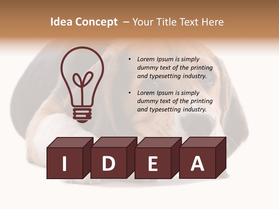 A Dog Laying Down With A Bone In Its Mouth PowerPoint Template