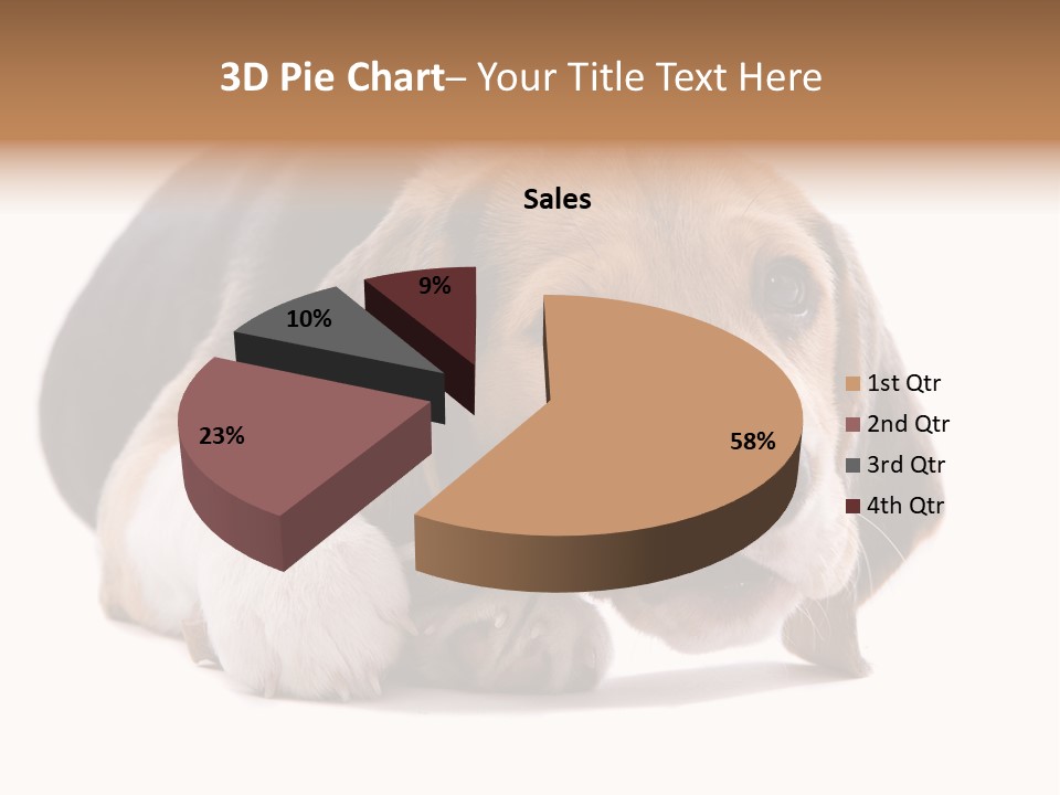 A Dog Laying Down With A Bone In Its Mouth PowerPoint Template