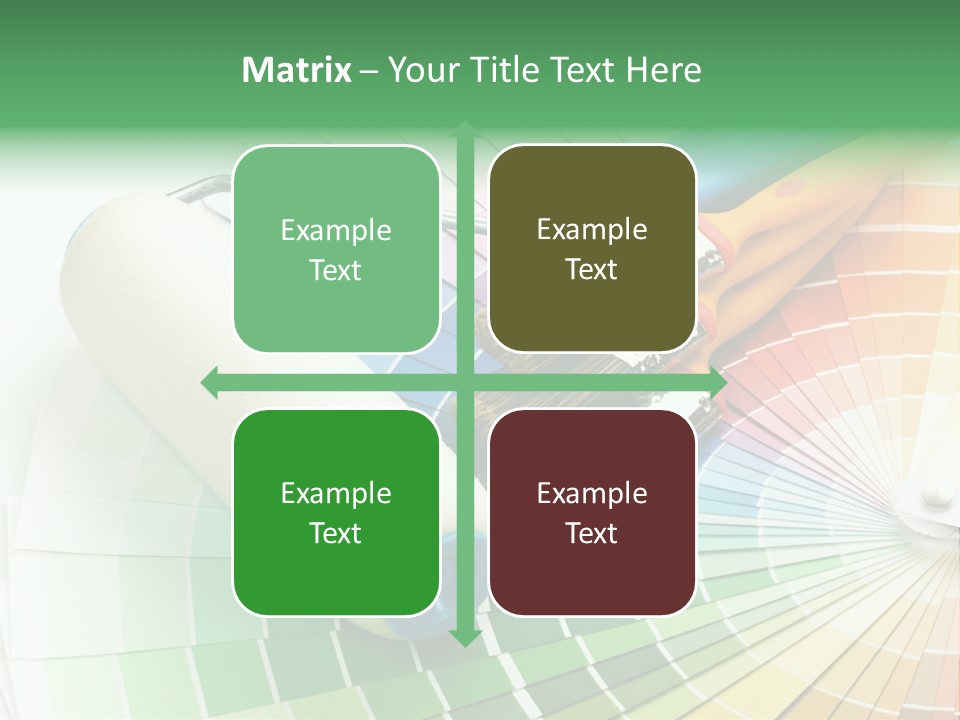 A Group Of Paint Brushes And A Paint Roller On A White Background PowerPoint Template