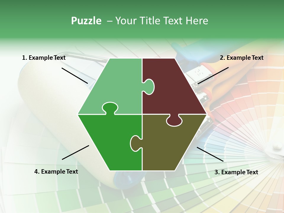 A Group Of Paint Brushes And A Paint Roller On A White Background PowerPoint Template