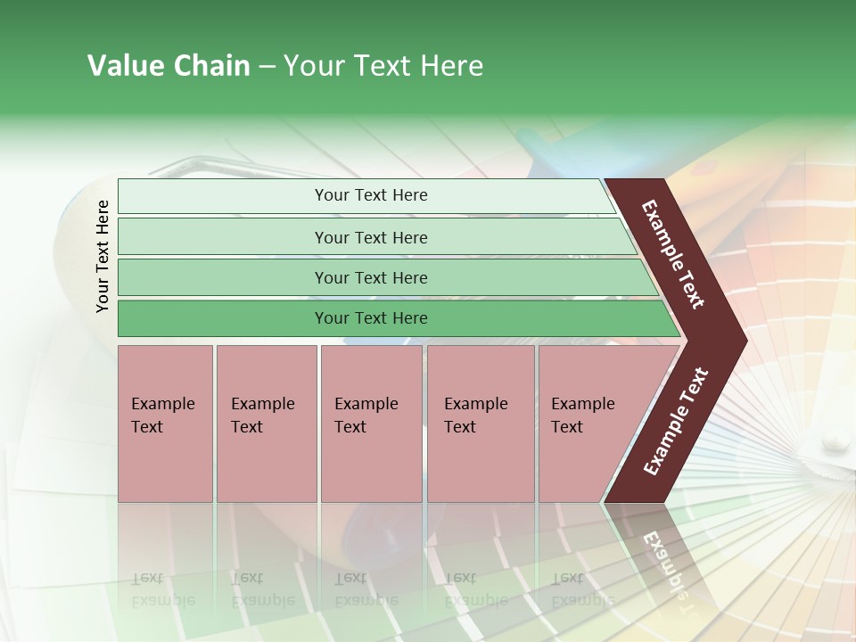 A Group Of Paint Brushes And A Paint Roller On A White Background PowerPoint Template