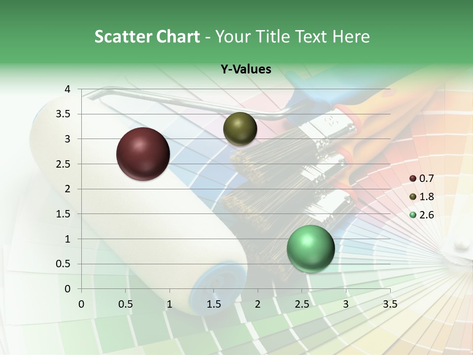 A Group Of Paint Brushes And A Paint Roller On A White Background PowerPoint Template