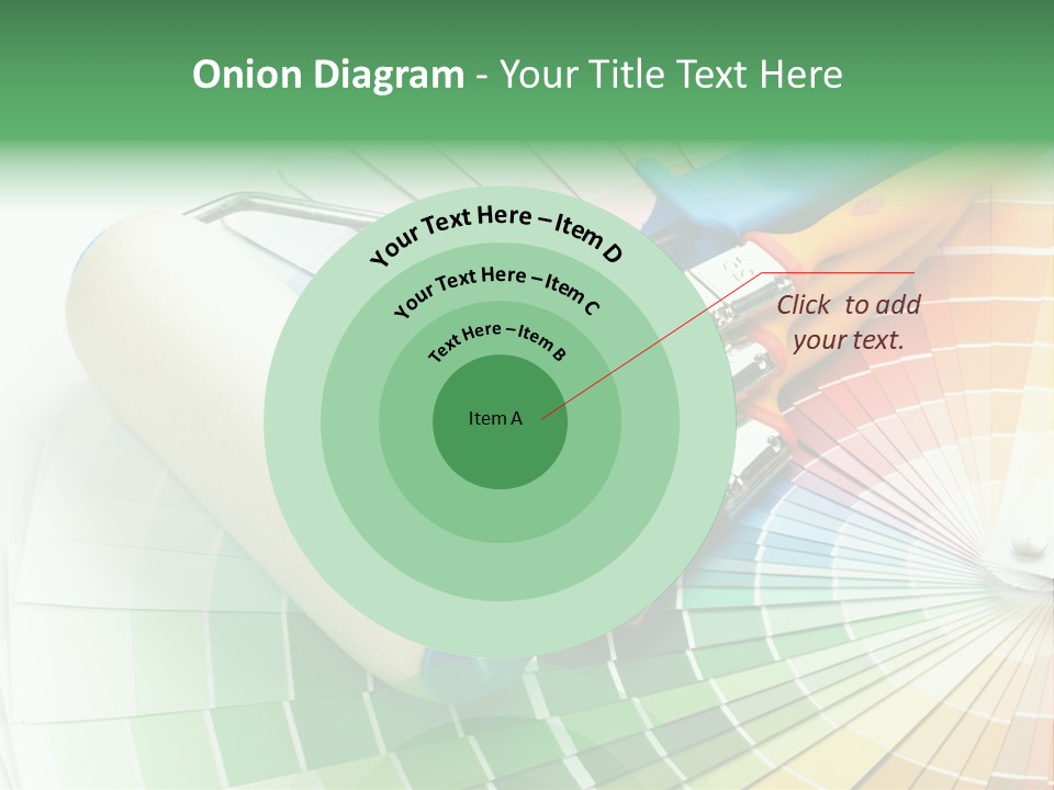 A Group Of Paint Brushes And A Paint Roller On A White Background PowerPoint Template