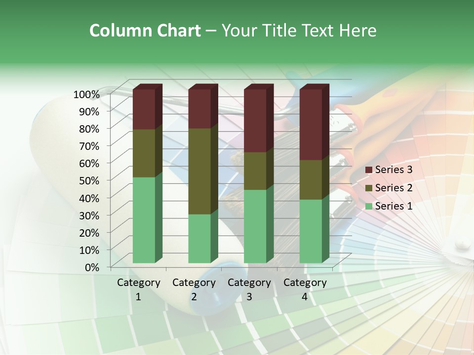 A Group Of Paint Brushes And A Paint Roller On A White Background PowerPoint Template