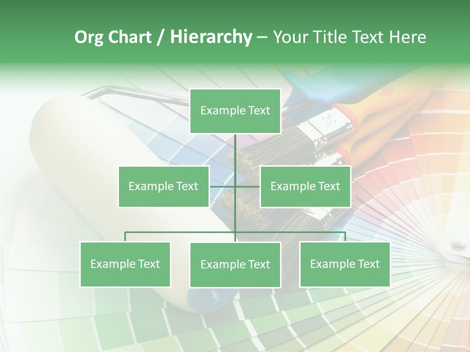 A Group Of Paint Brushes And A Paint Roller On A White Background PowerPoint Template