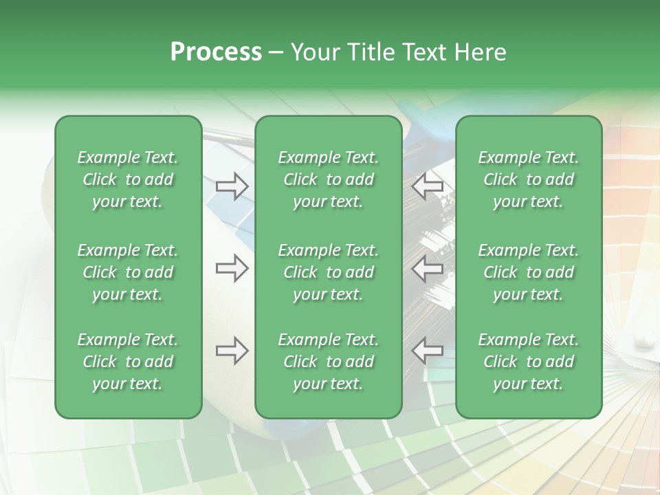 A Group Of Paint Brushes And A Paint Roller On A White Background PowerPoint Template
