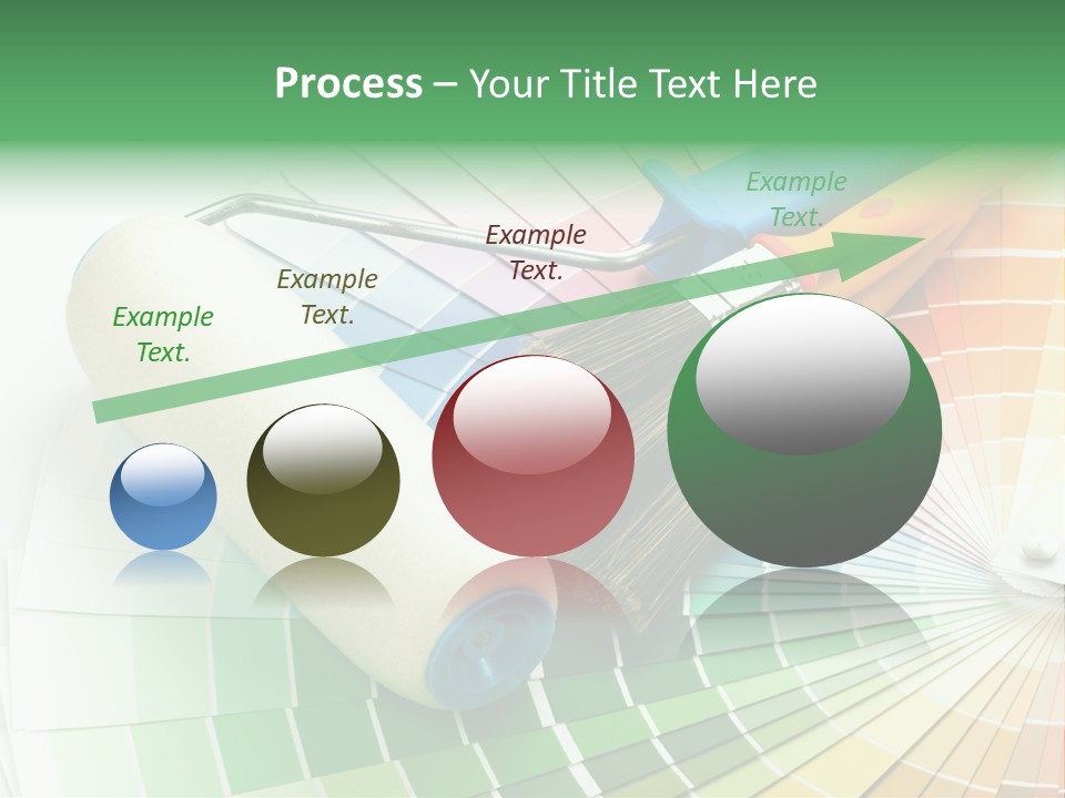 A Group Of Paint Brushes And A Paint Roller On A White Background PowerPoint Template