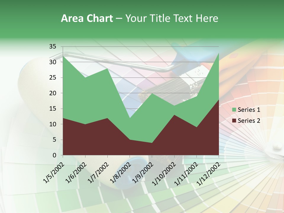 A Group Of Paint Brushes And A Paint Roller On A White Background PowerPoint Template