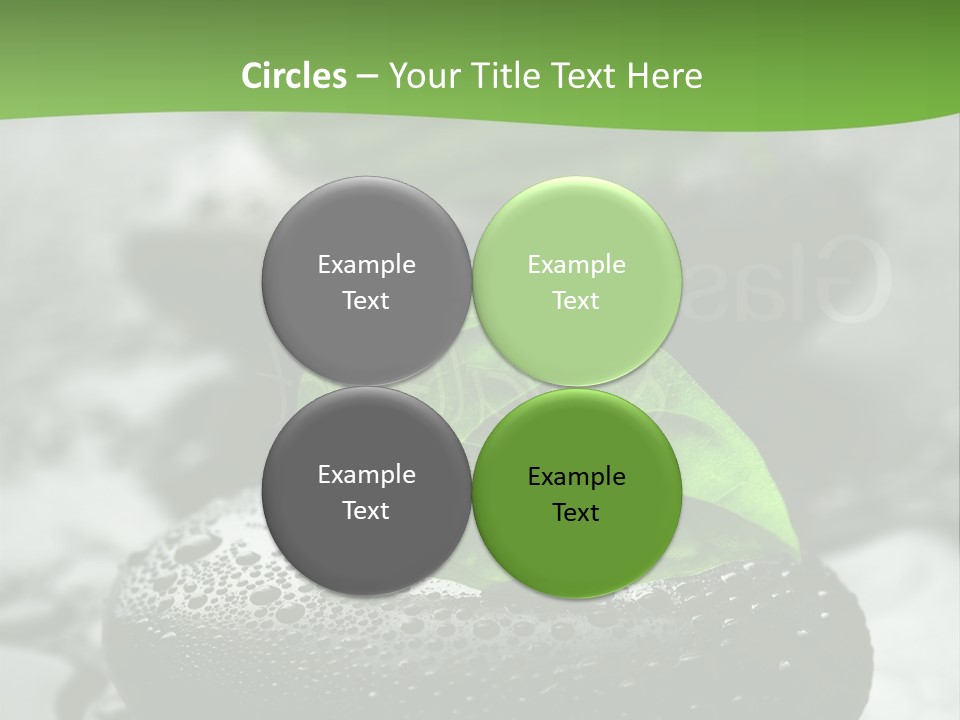 A Group Of Rocks With Green Leaves On Them PowerPoint Template