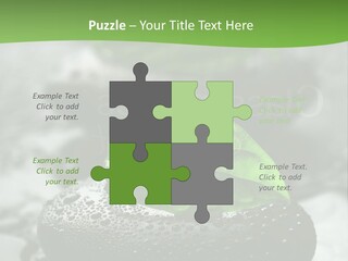 A Group Of Rocks With Green Leaves On Them PowerPoint Template