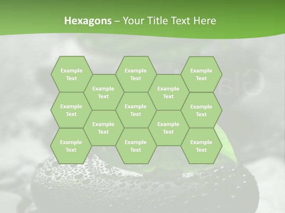 A Group Of Rocks With Green Leaves On Them PowerPoint Template