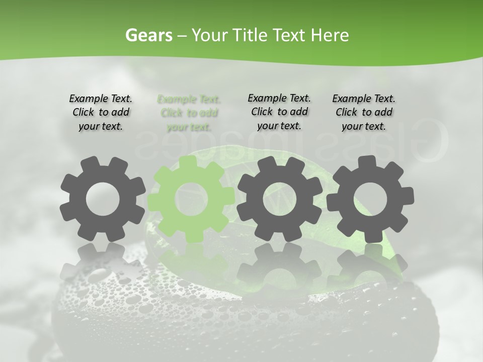 A Group Of Rocks With Green Leaves On Them PowerPoint Template