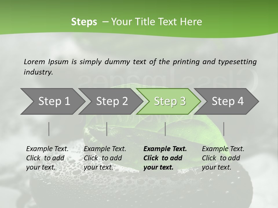 A Group Of Rocks With Green Leaves On Them PowerPoint Template
