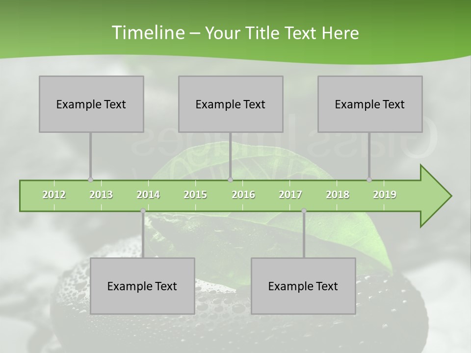 A Group Of Rocks With Green Leaves On Them PowerPoint Template