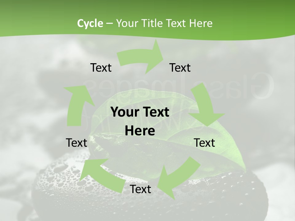 A Group Of Rocks With Green Leaves On Them PowerPoint Template
