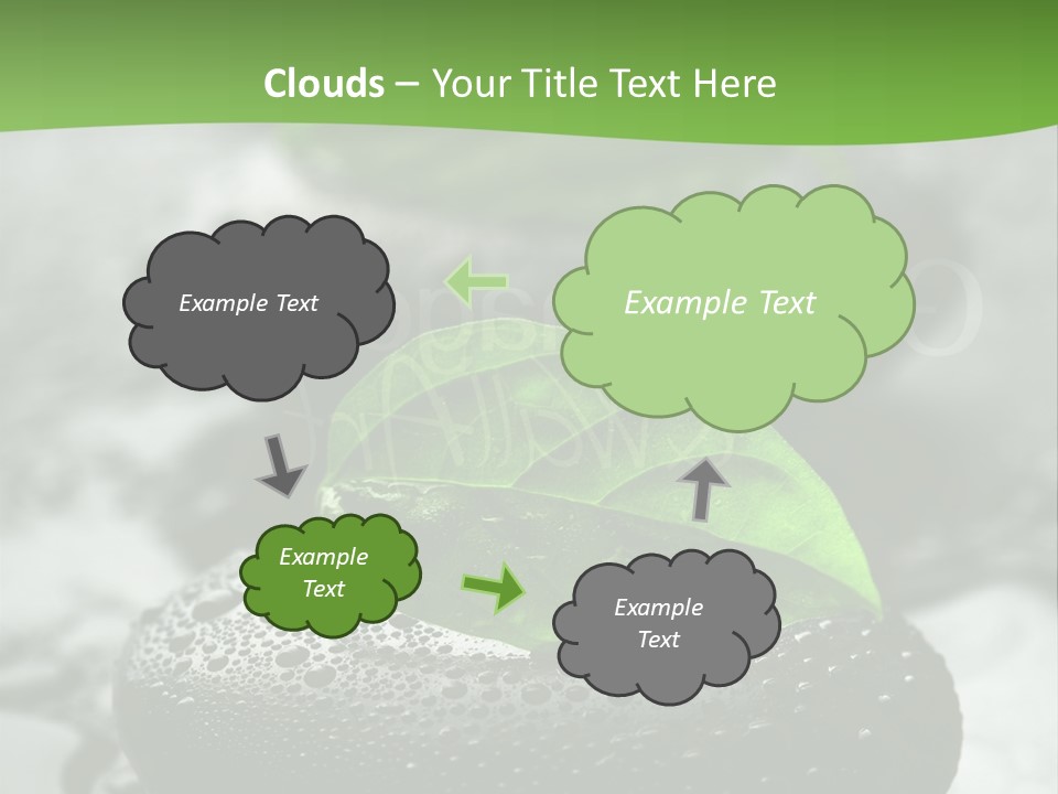 A Group Of Rocks With Green Leaves On Them PowerPoint Template