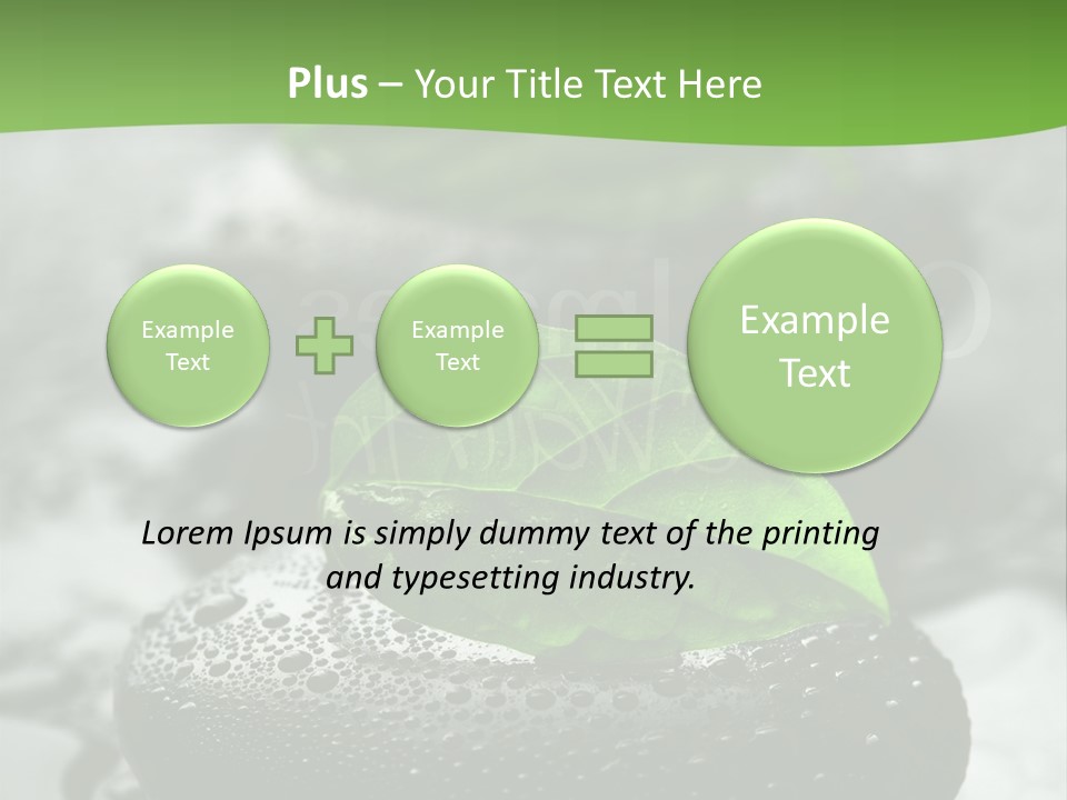 A Group Of Rocks With Green Leaves On Them PowerPoint Template