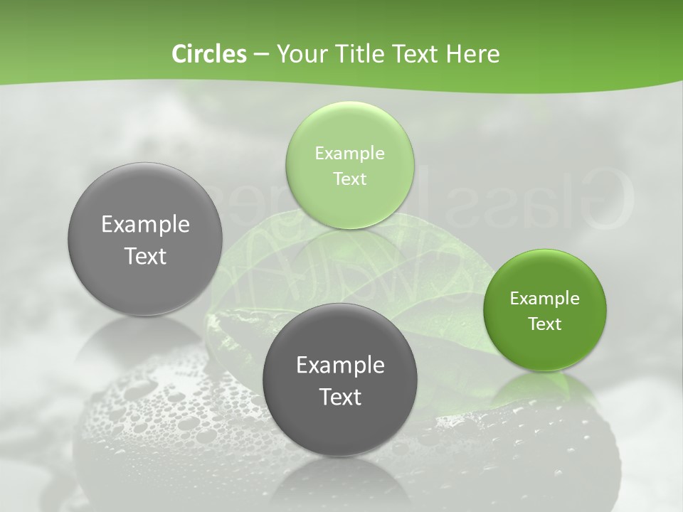 A Group Of Rocks With Green Leaves On Them PowerPoint Template