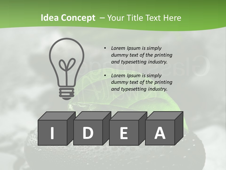 A Group Of Rocks With Green Leaves On Them PowerPoint Template