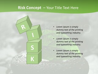 A Group Of Rocks With Green Leaves On Them PowerPoint Template