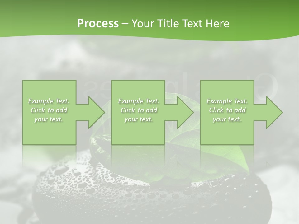 A Group Of Rocks With Green Leaves On Them PowerPoint Template