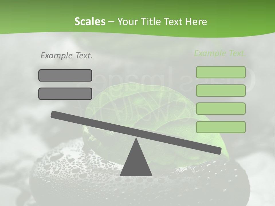 A Group Of Rocks With Green Leaves On Them PowerPoint Template