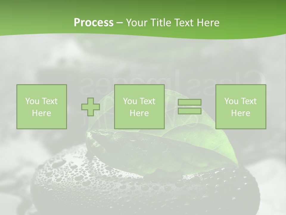A Group Of Rocks With Green Leaves On Them PowerPoint Template