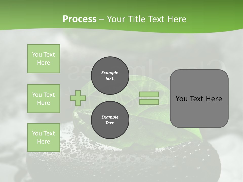 A Group Of Rocks With Green Leaves On Them PowerPoint Template
