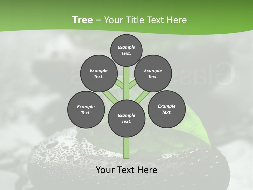 A Group Of Rocks With Green Leaves On Them PowerPoint Template