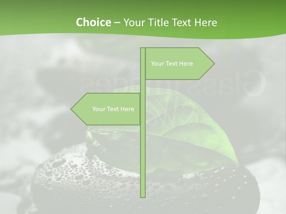 A Group Of Rocks With Green Leaves On Them PowerPoint Template